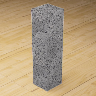 Grey water droplets wine box