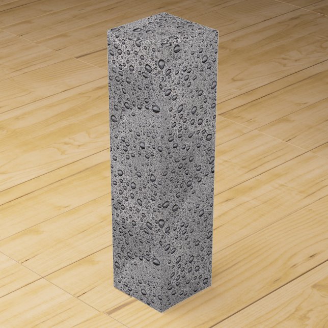 Grey water droplets wine box (Front)
