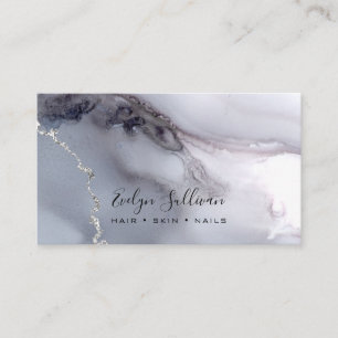 grey watercolor agate background business card