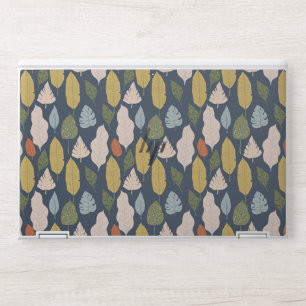 Grey Watercolor Floral Seamless Pattern HP Laptop Skin