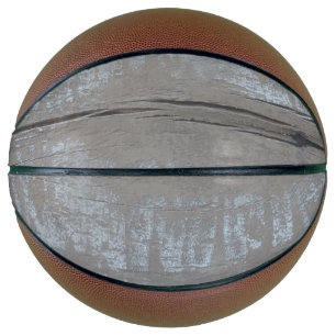 grey weathered wood boards basketball