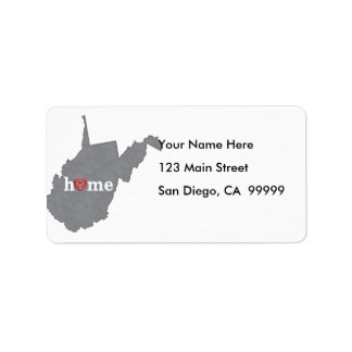 Grey WEST VIRGINIA Home & Open Heart Label