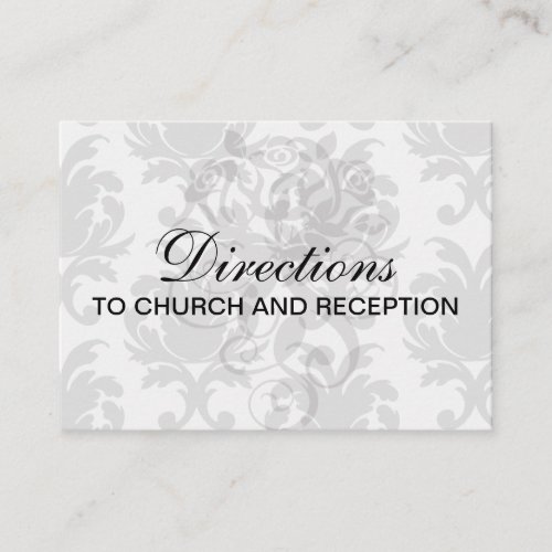 grey white baroque damask business card templates