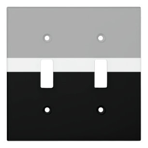 Grey White Black Colors Style Design Light Switch Cover