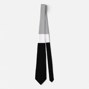 Grey White Black Colors Style Design Neck Tie