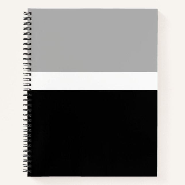 Grey White Black Colors Style Design  Notebook (Front)