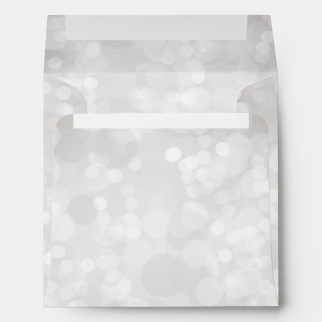 Grey White Bokeh Envelope (Back (Bottom))