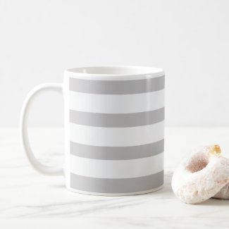 Grey White Candy Stripes 