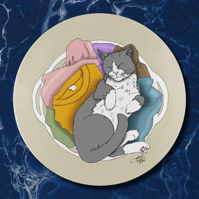 Grey White Cat Hair Laundry Trinket Tray (Creator Uploaded)