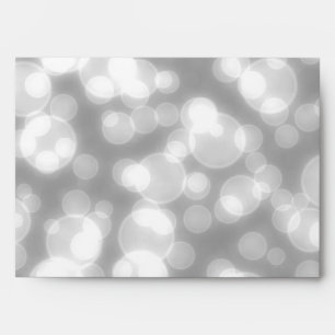 Grey & White Glitter Confetti Faux Foil Envelope