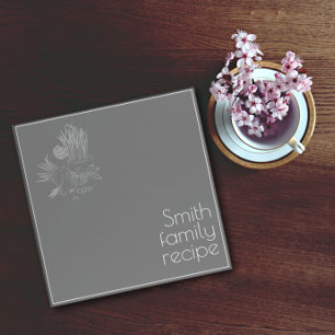 Grey white line art onion garlic Avery Mini Binder