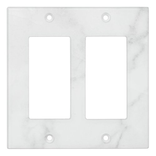 Grey white marble light switch cover