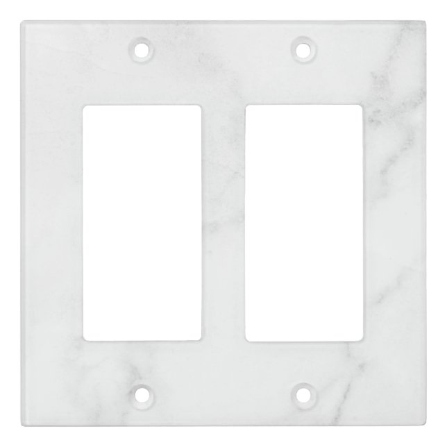 Grey white marble light switch cover (Front)