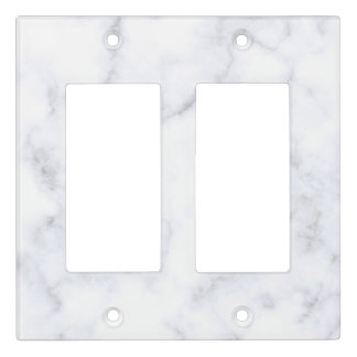 Grey white marble light switch cover