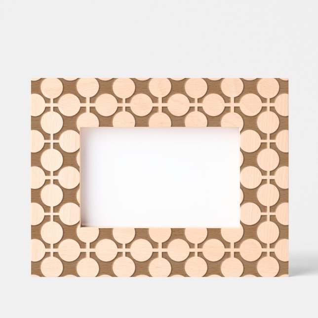 grey white polka dot and check pattern engraved frames (Front)