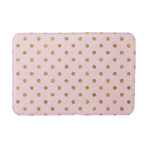 Grey & White Polka Dots Minimal Chic Classy Cute Bath Mat