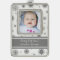 Grey White Snow Grandparents Christmas Ornament