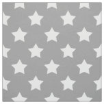 Grey White Stars Pattern Decorative Textile Fabric