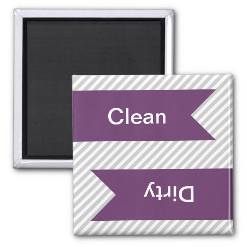 Grey  White Striped Pattern Dishwasher Magnets