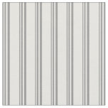 [ Thumbnail: Grey & White Striped Pattern Fabric ]