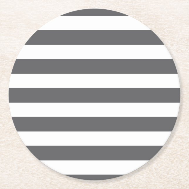 Grey/White stripes coaster set (Front)