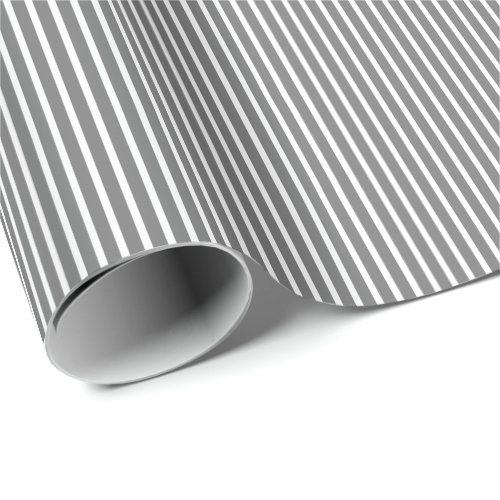 Grey White Stripes Patterns Graduations Birthdays Wrapping Paper