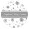 Grey White Winter Baby Shower Favor Stickers