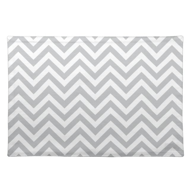 Grey & White Zig Zags Placemat (Front)