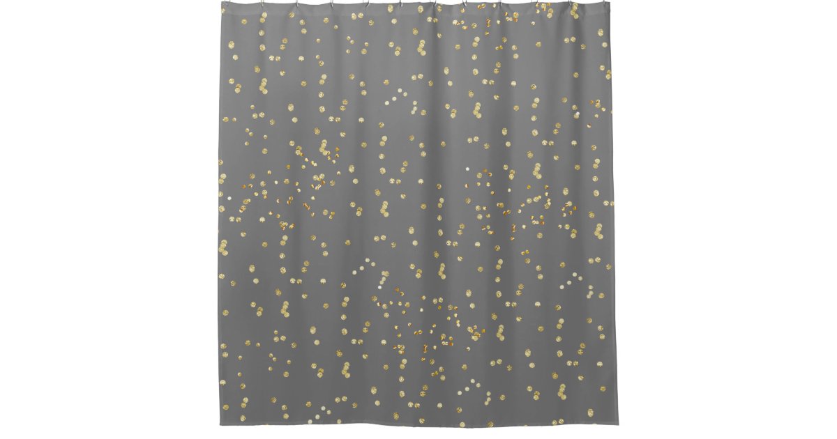 Polka Dots Shower Curtain, Gray Polka Dot Shower Curtain