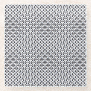 Grey with Pink Glass Coaster