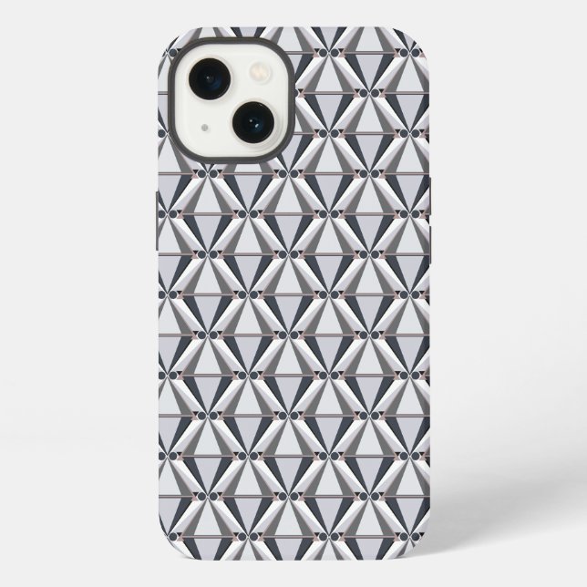 Grey with Pink Iphone Case (Back)