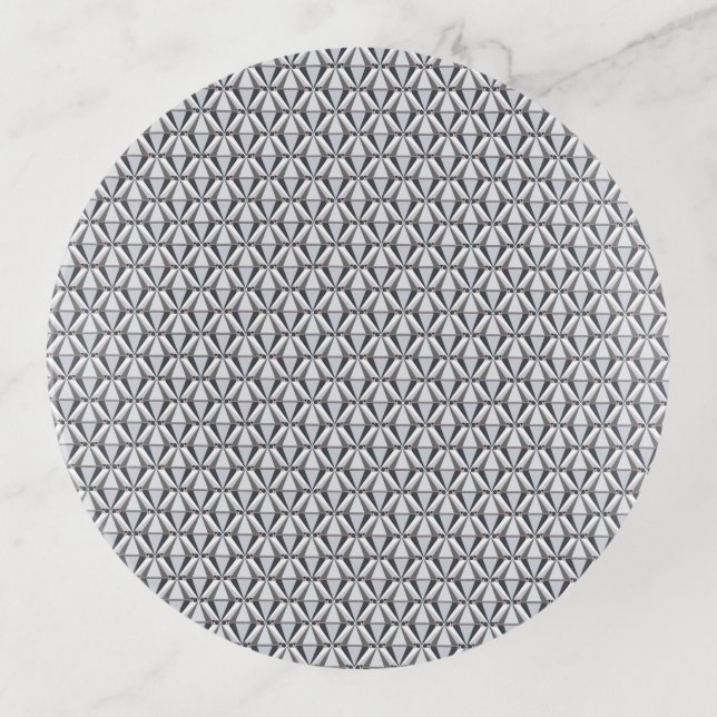 Grey with Pink Trinket Tray (Front)