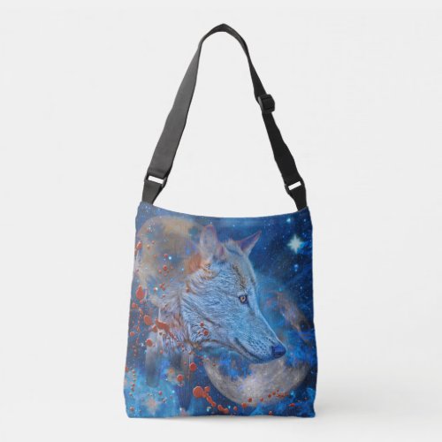 GREY WOLF  ALPHA WAVES CROSSBODY BAG