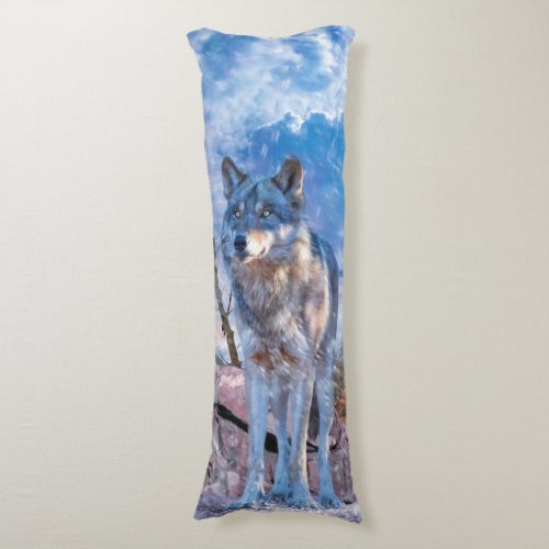 Grey Wolf ANSWER THE CALL Body Pillow