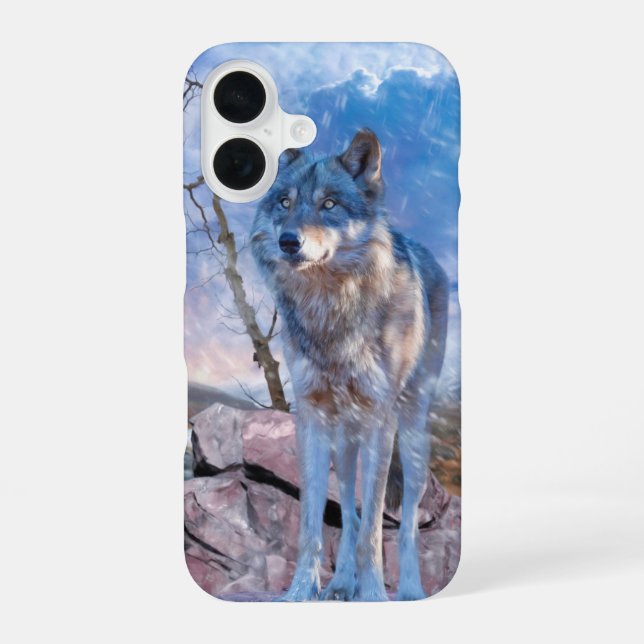 Grey Wolf ANSWER THE CALL Iphone Case (Back)