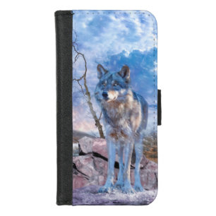 Grey Wolf ANSWER THE CALL iPhone 8/7 Wallet Case