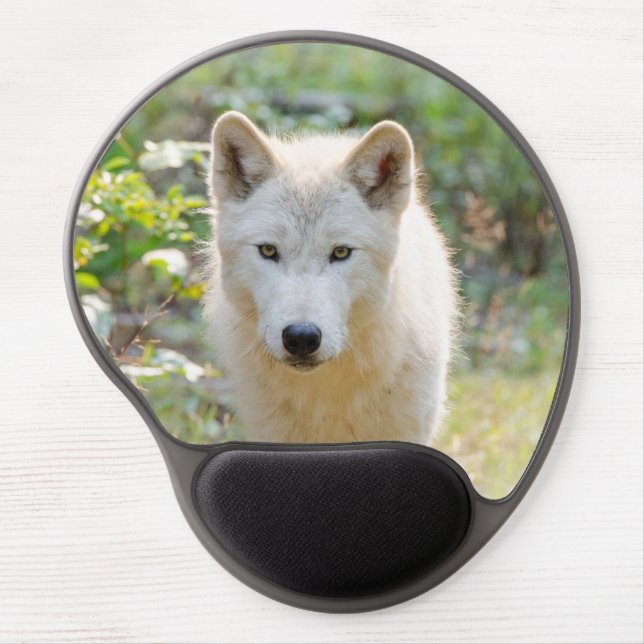 Grey Wolf, Canadian Animal Photography Gel Mouse Pad (Front)