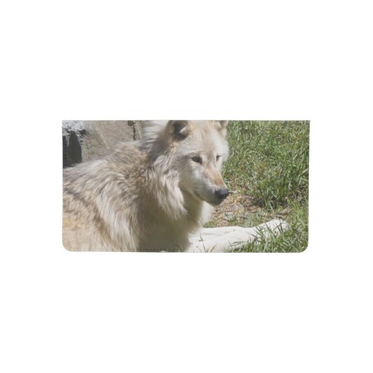 Grey Wolf Checkbook Cover