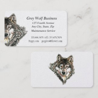 Grey Wolf Custom Business Cards