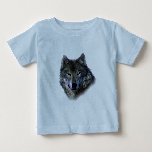 Grey Wolf Eyes Baby T-Shirt (Front)