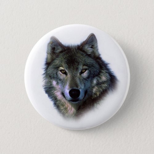 Grey Wolf Eyes Button