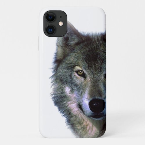 Grey Wolf Eyes iPhone 11 Case