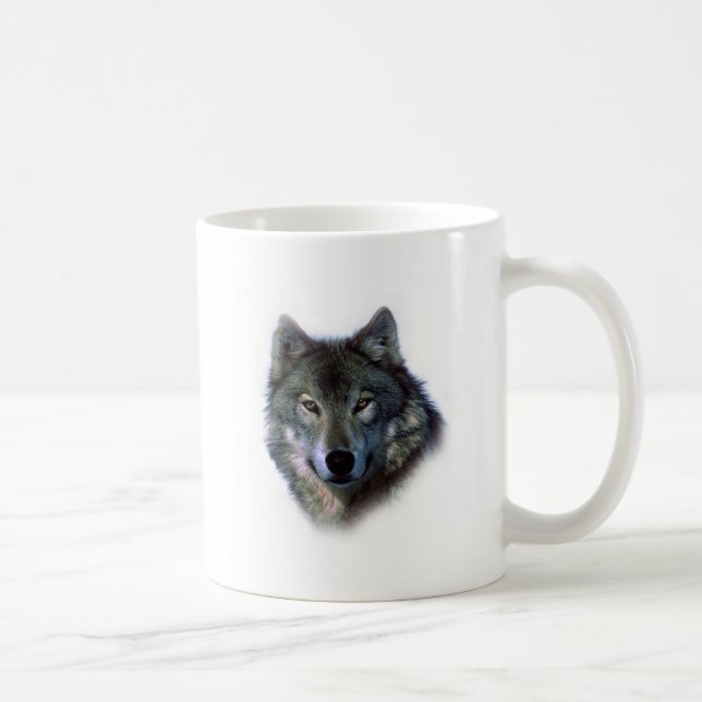 Grey Wolf Eyes Coffee Mug (Right)