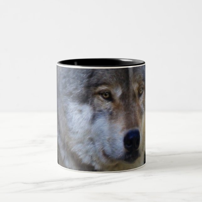 GREY WOLF EYES Conservation Mug (Center)