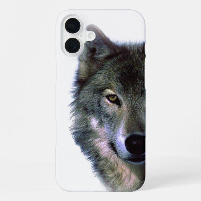 Grey Wolf Eyes Iphone Case (Back)