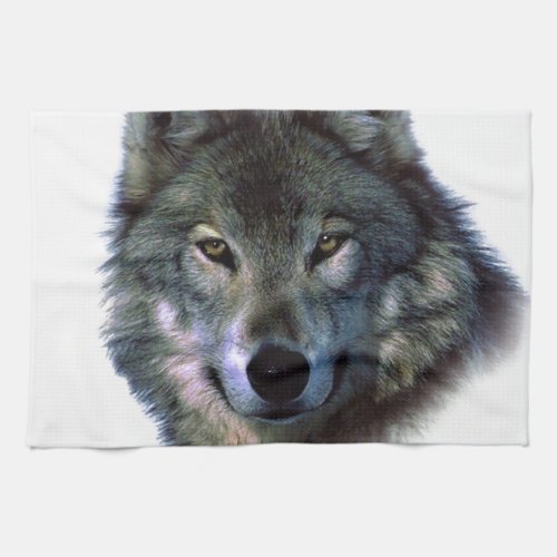 Grey Wolf Eyes Towel