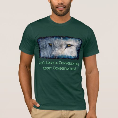Grey Wolf Eyes Wildlife Conservation T_Shirt