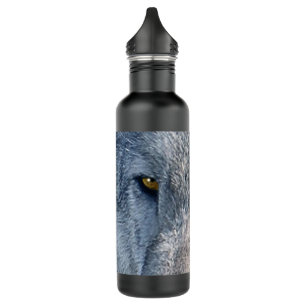 Grey Wolf Eyes Wildlife-lovers' Photo Stainless Steel Water Bottle