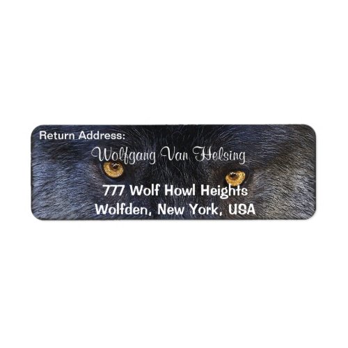 GREY WOLF EYES Wildlife Return Address Labels