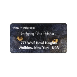 GREY WOLF EYES Wildlife Return Address Labels